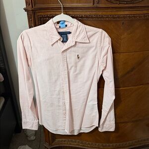Ralph Lauren Light Pink Striped Button Down Shirt